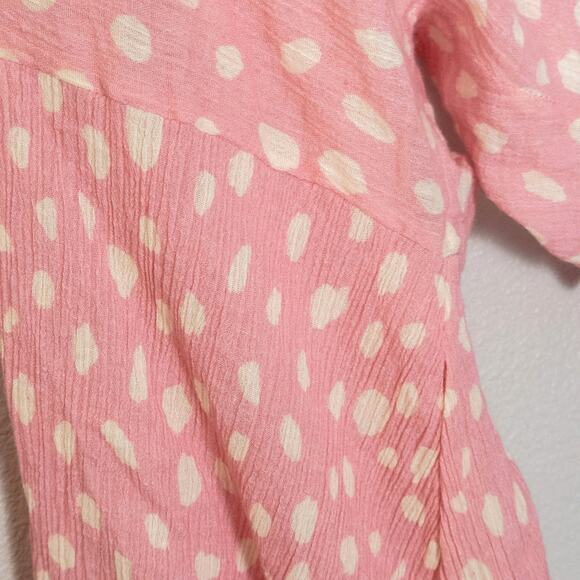 By Anthropologie Womens Top One Size Pink Cottagecore Romantic Blouse Fairycore - Picture 6 of 11